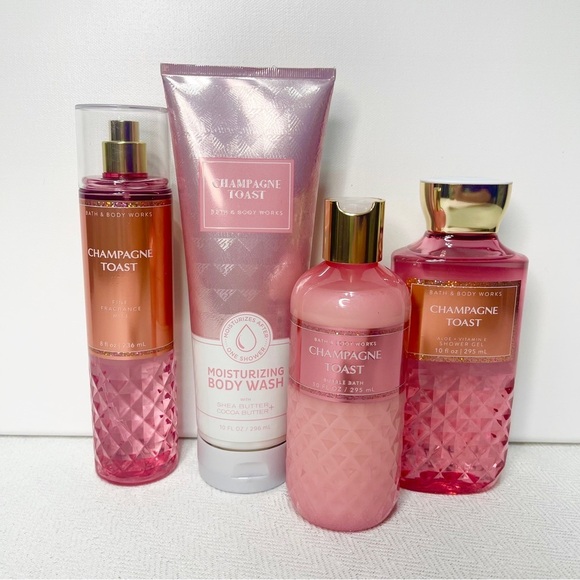 Bath & Body Works Champagne Toast Gift Set Shower Gel Bubble Bath Body Care NWT - Picture 2 of 6